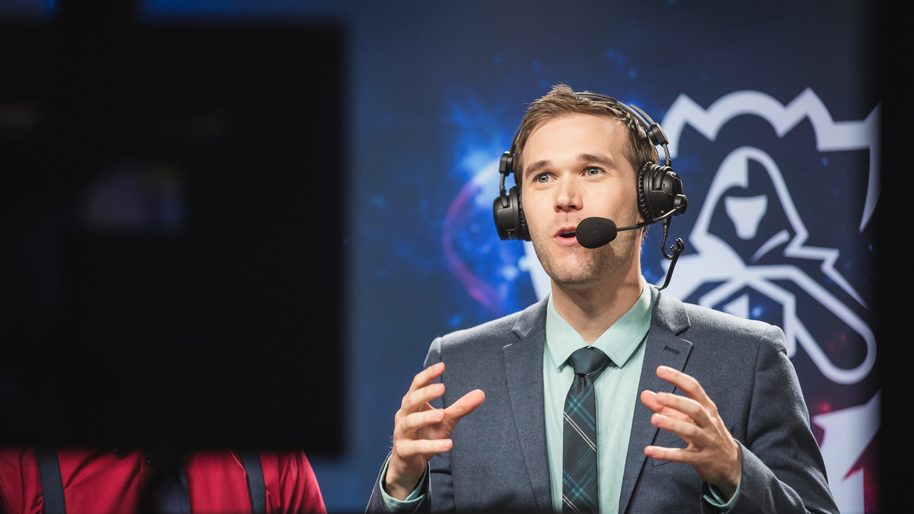 En esports-udsendelse ved en major-turnering