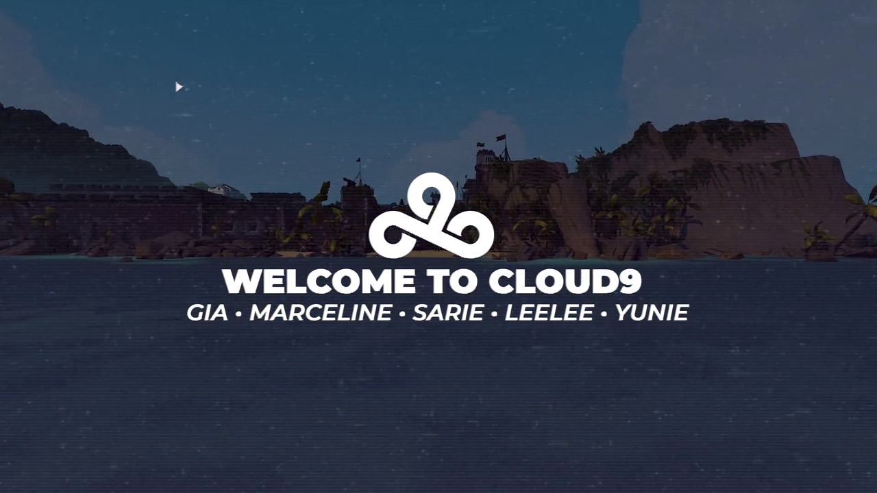 Cloud9 Game Changers Themenvisual mit VALORANT-Agenten in Blau und Weiß
