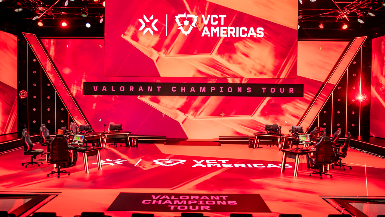 VCT Americas Stage 2-turneringsbanner med hold og ligabranding