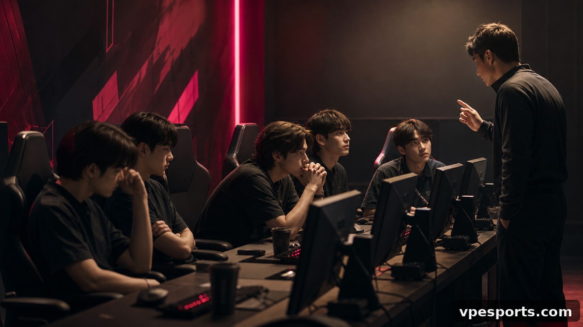 Redactionele illustratie van een gefocust team dat reset in de onderste bracket