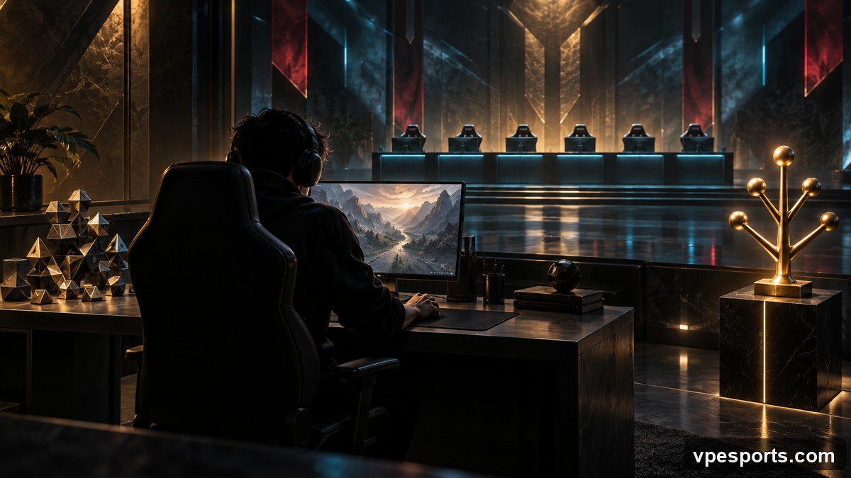 Konseptuell illustrasjon av en europeisk esports-free agent som leter etter et lag