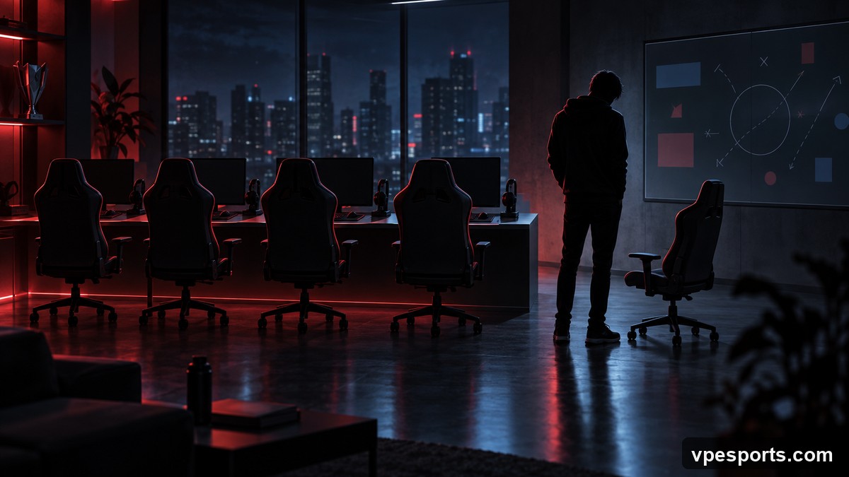 Konzeptionelle Illustration der Unsicherheit um einen Esports-Kaderplatz