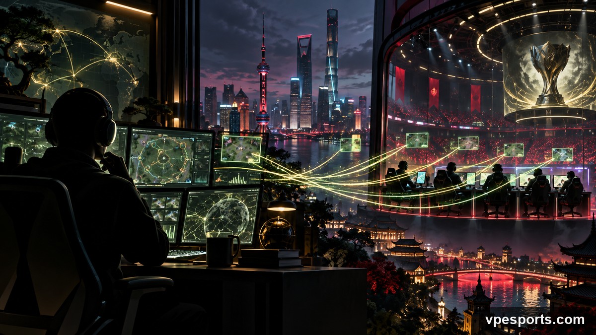 Konzeptionelle Illustration der Remote-Analyse vor einem internationalen Turnier