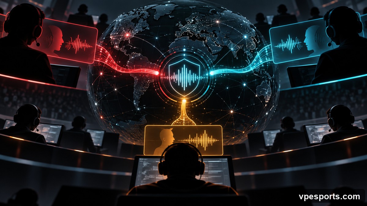 Konceptuel illustration af flersproget stemmeevaluering