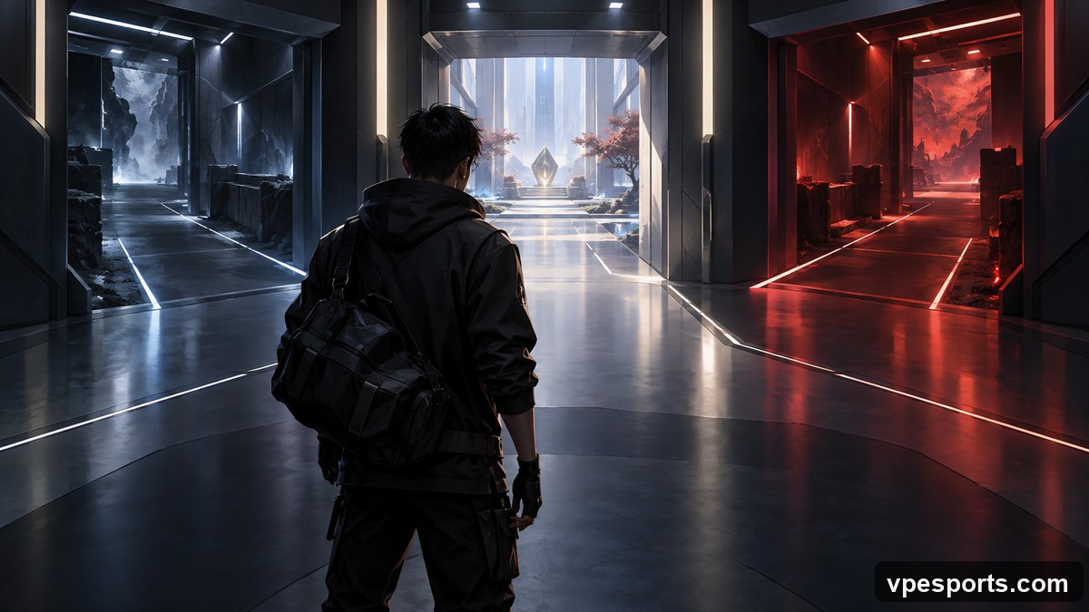 Un experimentado jugador de esports considera varias rutas tácticas nuevas