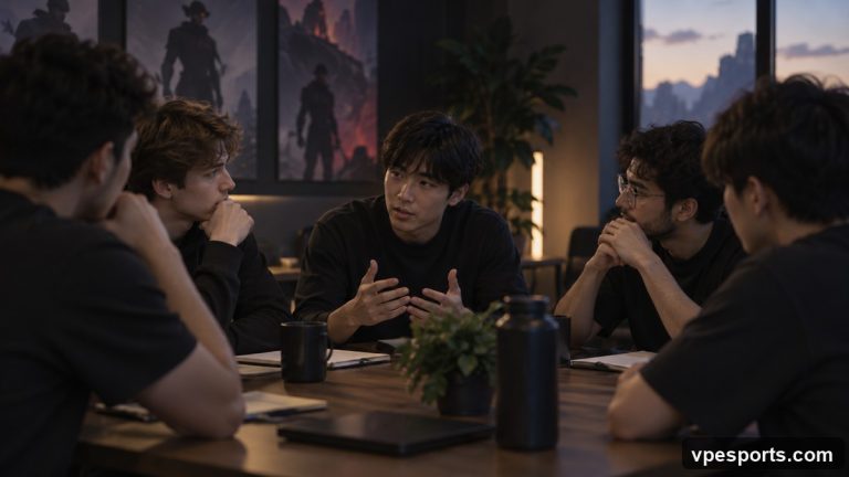 Conceptual image of 100 Thieves teammates discussing communication and trust